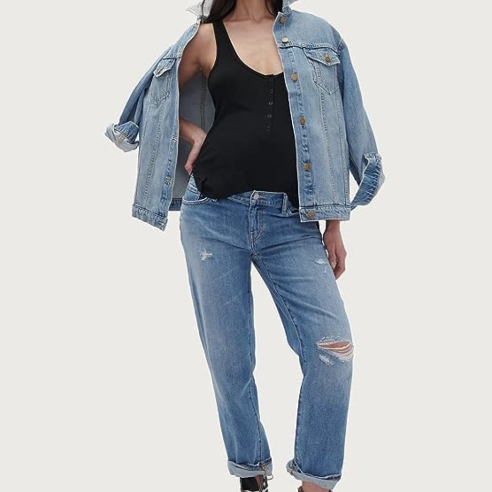 Hatch The Boyfriend Maternity Jeans Size 33